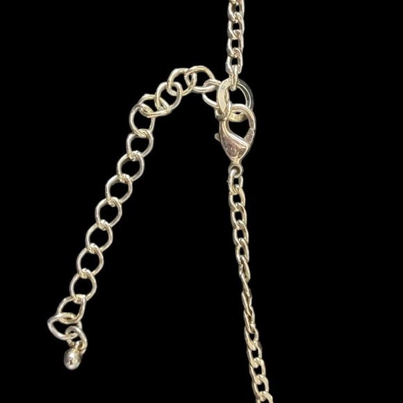 Multi Color Stones Faux Diamonds Gold Color Chain Fashion Necklace - Picture 11 of 12